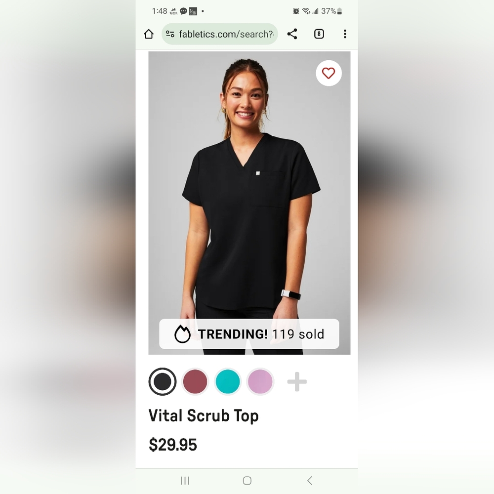 Fabletics Scrub Top
